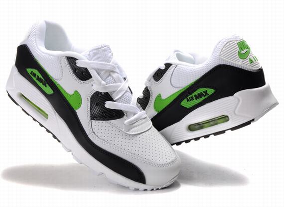 New Men'S Nike Air Max Black/White/ Green